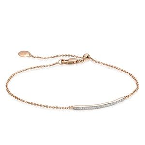 Monica Vinader Skinny Diamond Bar Bracelet in Gold